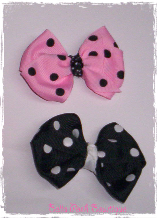 Big Classic Boutique Baby Bow - Polka/Swiss Dot-baby bow, hair bow, small bow