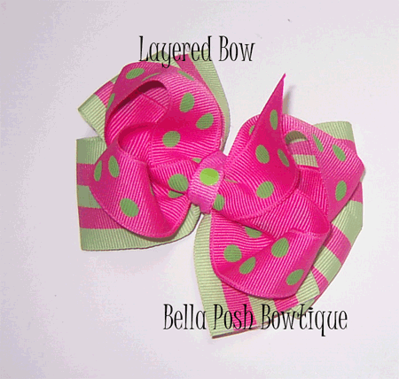 Shocking Pink Boutique Layered-bow