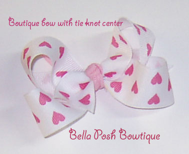 Pink Hearts Boutique Bow-Boutique Bow