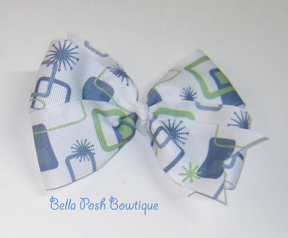 Retro Blocks Pinwheel Bow-pinwheel bow