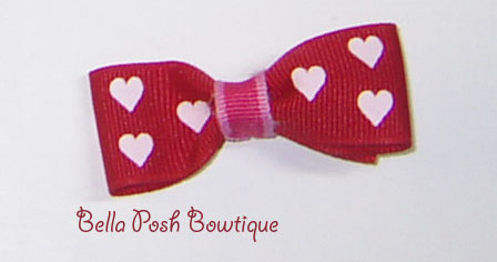 Hearts Bowtie-Valentine's bow, gift, tuxedo bow, small bow
