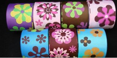 Biggy ABBY Baby Bow - Flower Print Ribbons-baby bow, big baby bow, print bow, color bow, classic boutique bow, boutique bow