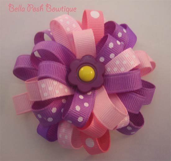 Flower Pink Purple Bow-flower bow