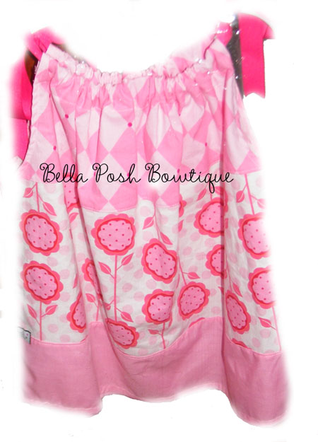 Pink Andalucia Pillowcase Dress-andalucia, pillowcase dress, dress, top, tween pillowcase dress, adult pillowcase dress