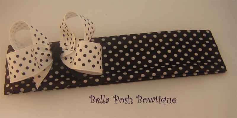 White Swiss Dalmation Boutique Bow-dalmation bow, headband, bow, white swiss bow